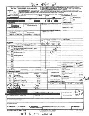 US Government Travel Reimbursement Form