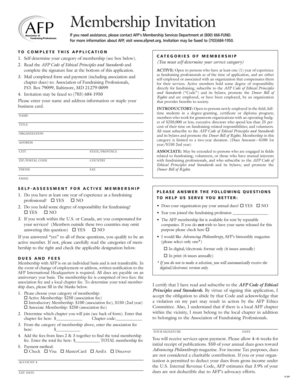 AFP Membership Application Form