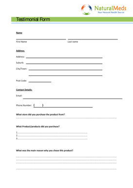 Testimonial Form