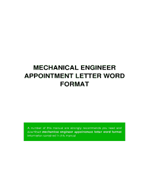 offer letter for mechanical engineer
