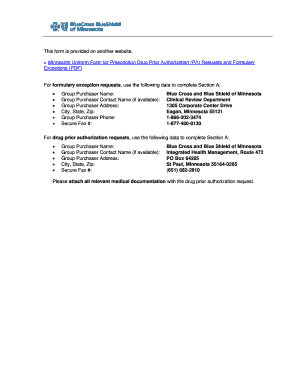 Minnesota Prescription Drug Prior Authorization Form