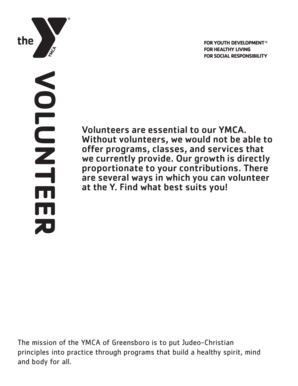 YMCA Volunteer Application Form