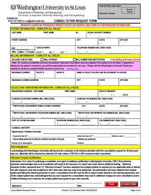 Pathology Consultation Request Form