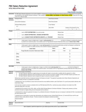FBC Salary Reduction Agreement