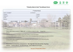Charity Hole in One Enrollment Form - Society for... - www2 hospicecare org