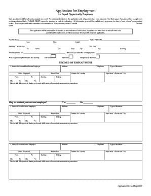 Employment Application Form