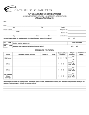 Employment Application Form