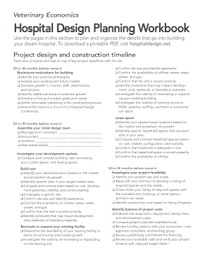 Veterinary Hospital Design Planning Workbook