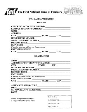ATM Card Application