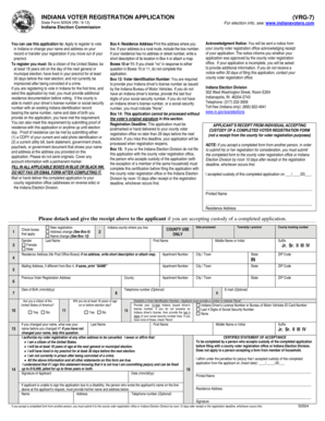 Indiana Voter Registration Application