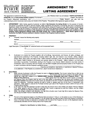 Texas Real Estate Listing Agreement