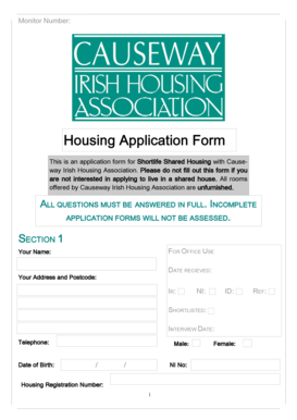 Housing Application Form