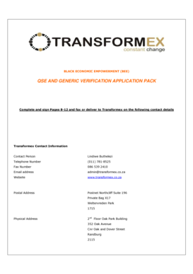 BEE Verification Application Pack