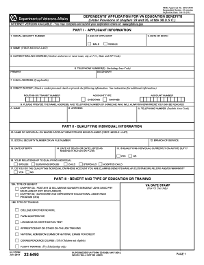 Dependents' Application for VA Education Benefits