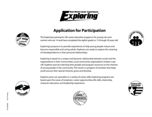 Learning for Life Explorer Post Application
