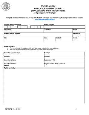 State of Georgia Application for Employment