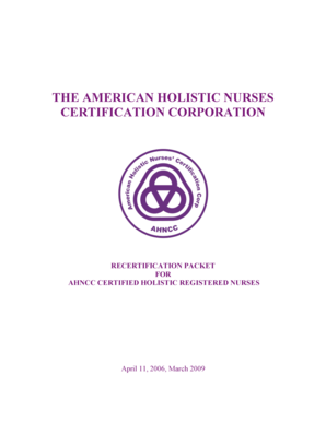AHNCC Recertification Application