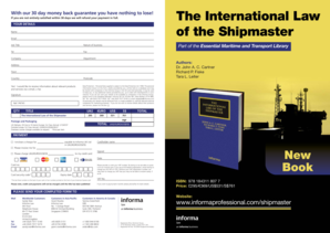 The International Law of the Shipmaster Order Form