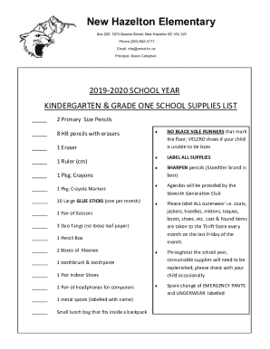 New Hazelton Elementary SchoolBox 220, 3275 Bowser ...