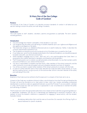 Saint Mary's College Code of Student Conduct