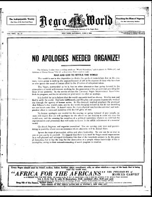 The Negro's Place in World Reorganization