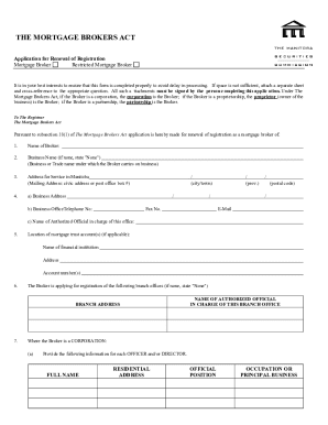 Forms PortalApplication for Renewal of Registration as Broker