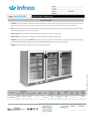 MODEL: IMD-ERV35II BOTTLE COOLERStainless Steel ...