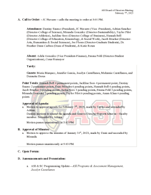 Attendance: Destiny Suarez (President), JC Navarro (Vice -President), Adrian Sanchez