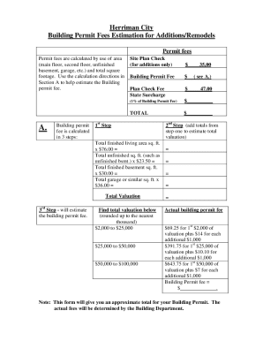 Fee Calc Form Addition-Remodel