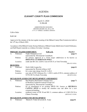 Acceptance of the Elkhart County Zoning Ordinance, Elkhart County Subdivision Control Ordinance,