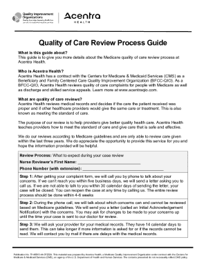 Addressing Concerns about Quality of Care For Medicare ...