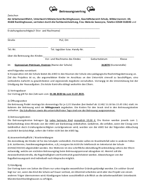 der Arbeiterwohlfahrt, Unterbezirk Mnsterland-Recklinghausen, Gesch sbereich Schule, Wildermannstr