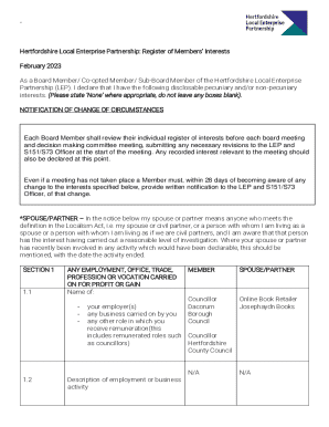 Register of Members' Interests February 2023 As a Board ...