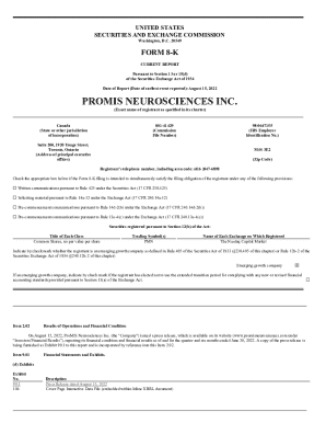 Registrants telephone number, including area code: (416 )847-6898