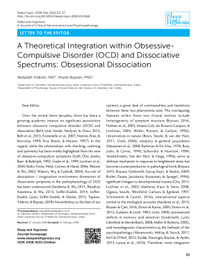 Compulsive Disorder (OCD) and Dissociative Spectrums