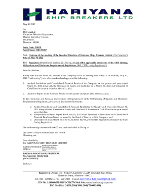 Hariyana Ship-Breakers Ltd. News, Corporate filings and ...