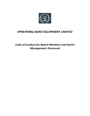 The Code of Conduct for Board Members and Senior ...