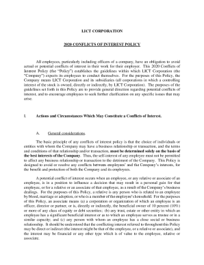 General Principles of Corporate Policy on Conflicts of ...