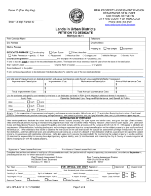 Lands in Urban Districts