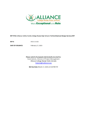 Collins Full Architectural Design Services RFP