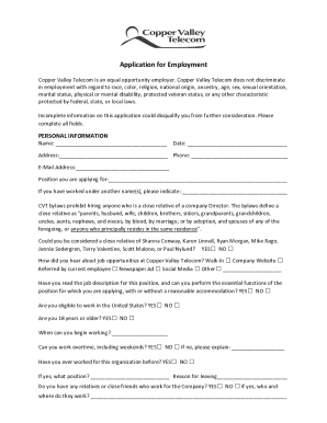 Copper Valley Telecom Careers and Employment