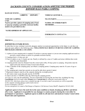 JACKSON COUNTY CONSERVATION SPECIAL USE PERMIT