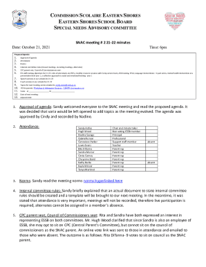 Special Needs Advisory Committee (SNAC)