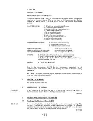 Quebec on Tuesday, April 21, 2020 at the hour of 6:30 p