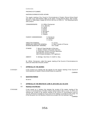 was held at the Administrative Office of the Board, 40 Mountsorrel Street, New Carlisle,