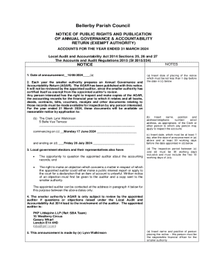 Notice of conclusion of audit - Beal Parish Council