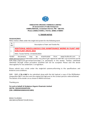 ADDITIONAL MISCELLANEOUS CIVIL MAINTENANCE WORKS IN PLANT AND