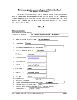 The Annual Quality Assurance Report (AQAR) for 2018-2019