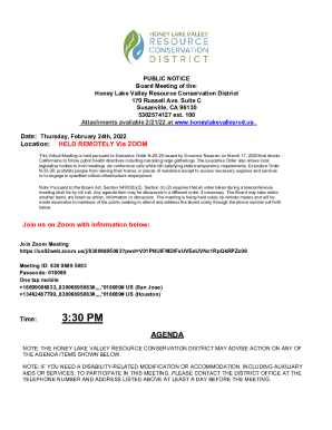 Location: HELD REMOTELY Via ZOOM