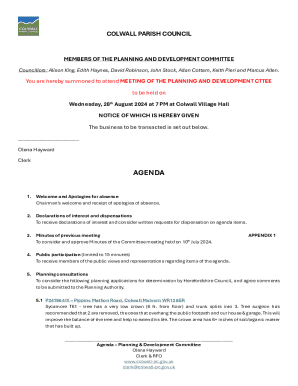 Councillors: Alison King, Edith Haynes, David Robinson, John Stock, Allan Cottam, Keith Pieri and Marcus Allen